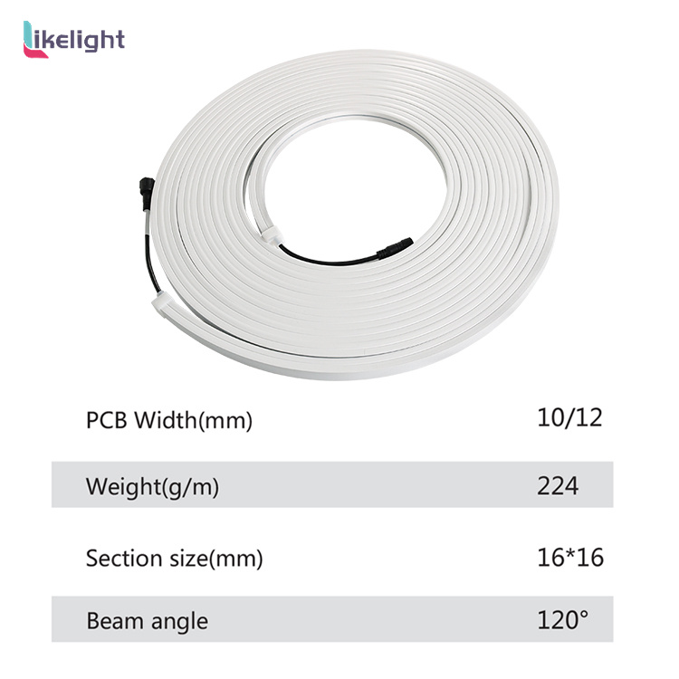 Cómo elegir la densidad LED para neón flexible de silicona 16x16mm